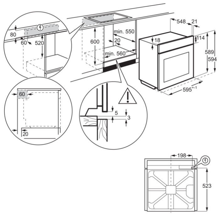 Духовой шкаф electrolux oed3h50tw