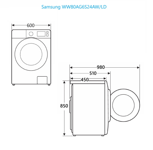 Samsung WW80AG6S24AW